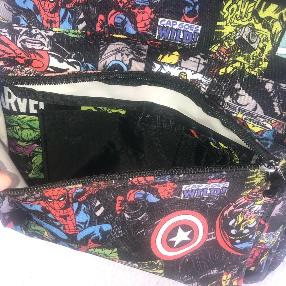 Marvel backpack superhero avengers captain America hulk SpiderMan iron man